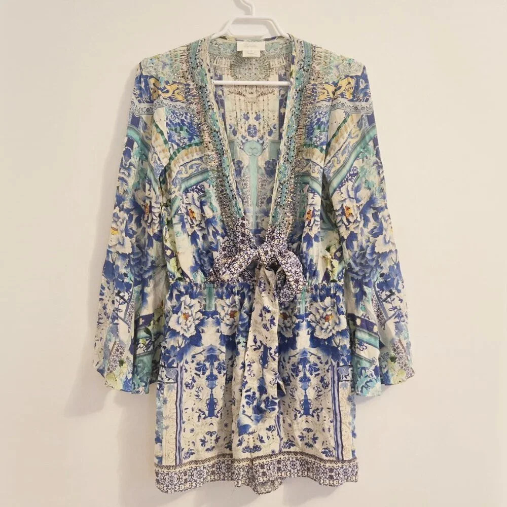 As Seen on Kelly Rowland Destinys Child Camilla Porcelain Paradise Playsuit